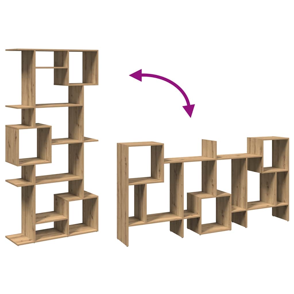 vidaXL Βιβλιοθήκη Αρτισιανή Δρυς 92x29x188 εκ. από Επεξ. Ξύλο