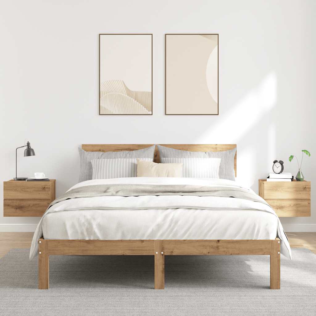 vidaXL Επιτοίχια κομοδίνα 2 τεμάχια Artisan Oak 40x32x30 cm