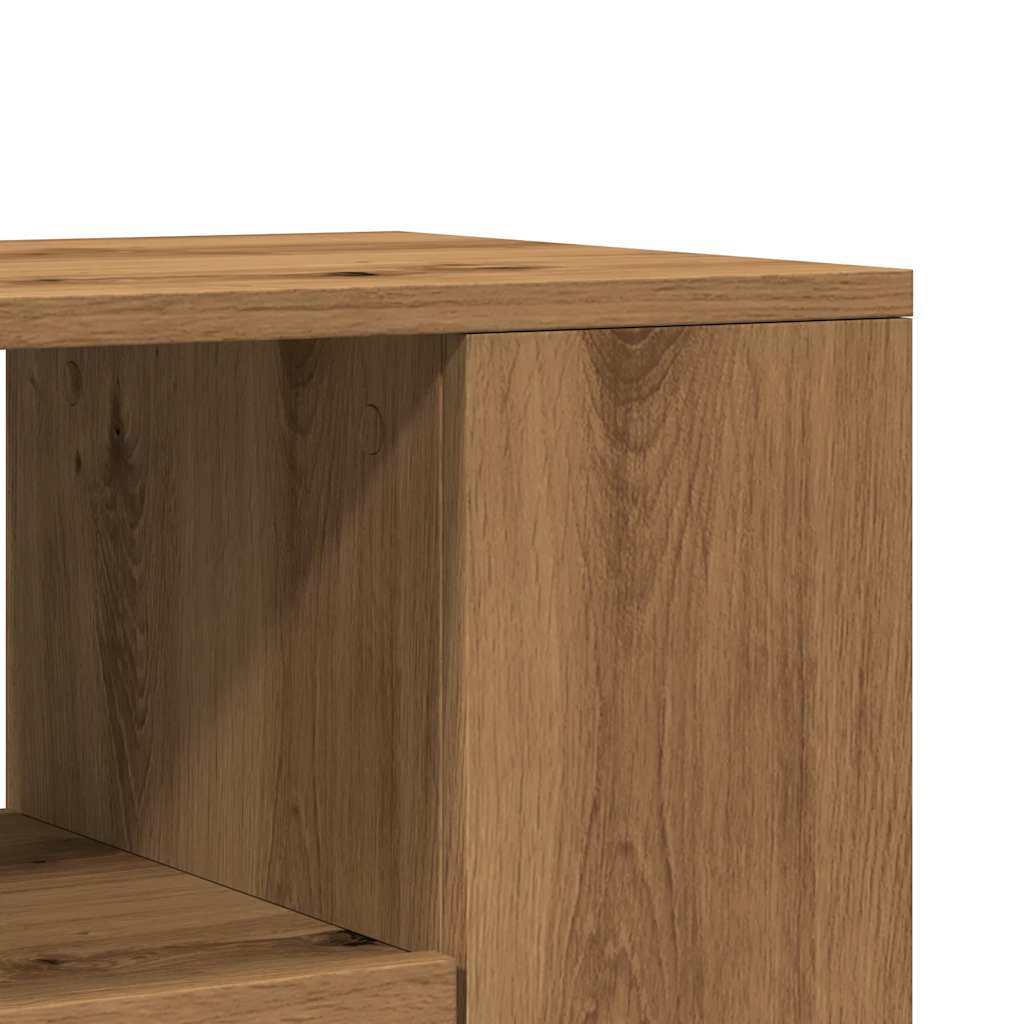 vidaXL Έπιπλο τηλεόρασης με ρόδες Βελανιδιά τεχνίτη 102x34,5x43 cm