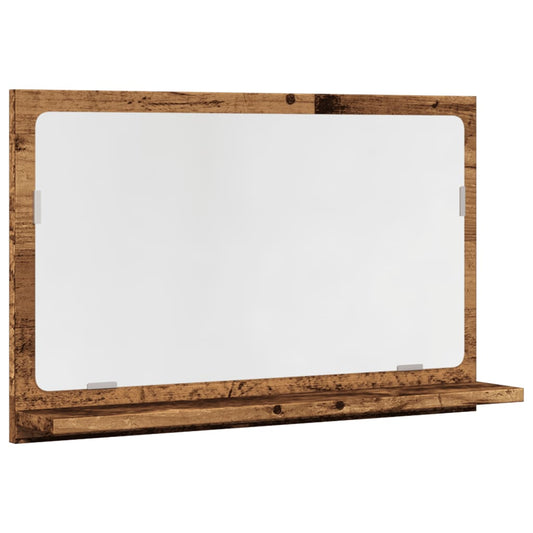 vidaXL Ντουλάπι καθρέφτη μπάνιου Παλιό ξύλο Κατασκευασμένο ξύλο