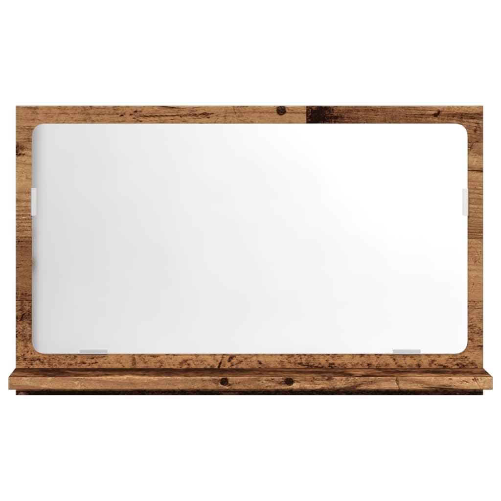 vidaXL Ντουλάπι καθρέφτη μπάνιου Παλιό ξύλο Κατασκευασμένο ξύλο