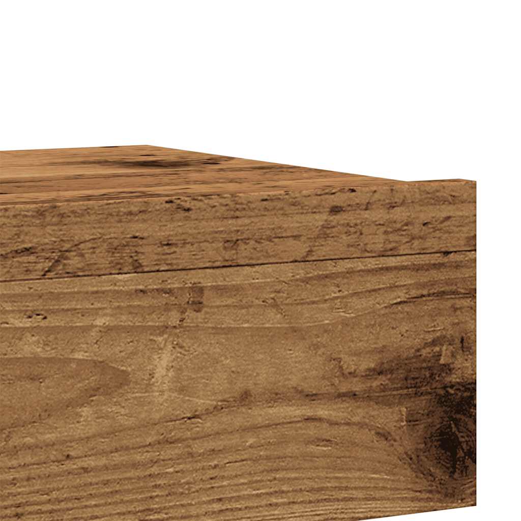 vidaXL Σετ ντουλάπι τηλεόρασης 2 τεμαχίων με φώτα LED Παλιό ξύλο