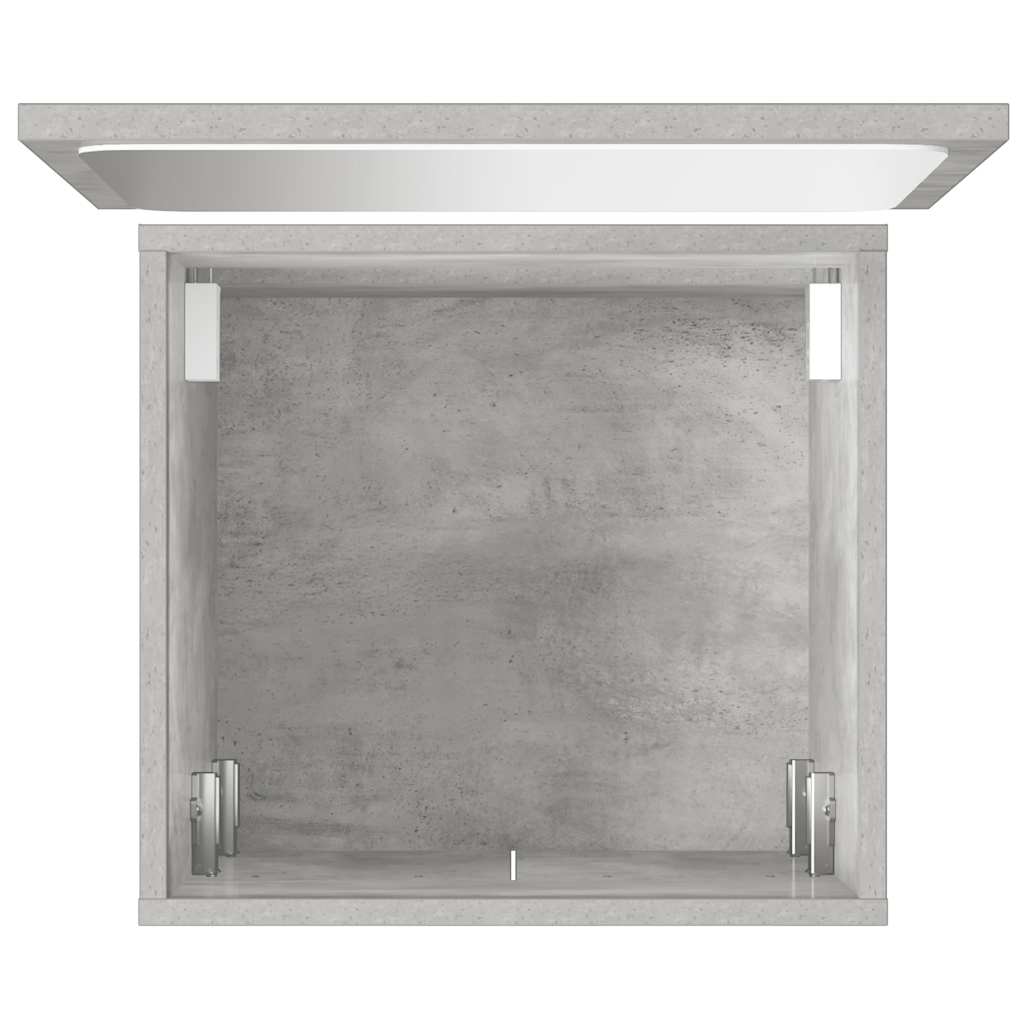 vidaXL Σετ Επίπλων Μπάνιου 2 Τεμαχίων Γκρι Σκυροδέματος από Επεξ. Ξύλο