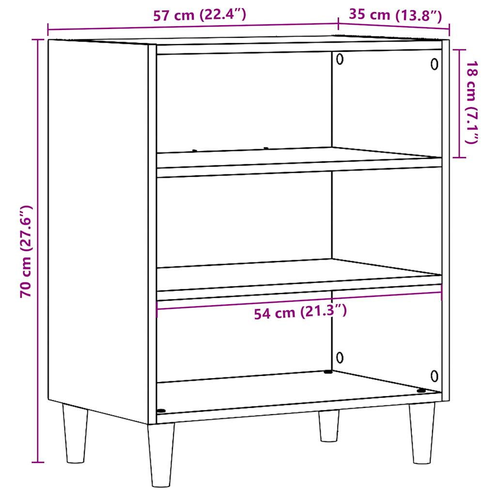 vidaXL Ντουλάπι Παλ. Ξύλο 57x35x75 εκ. από Επεξεργασμένο Ξύλο