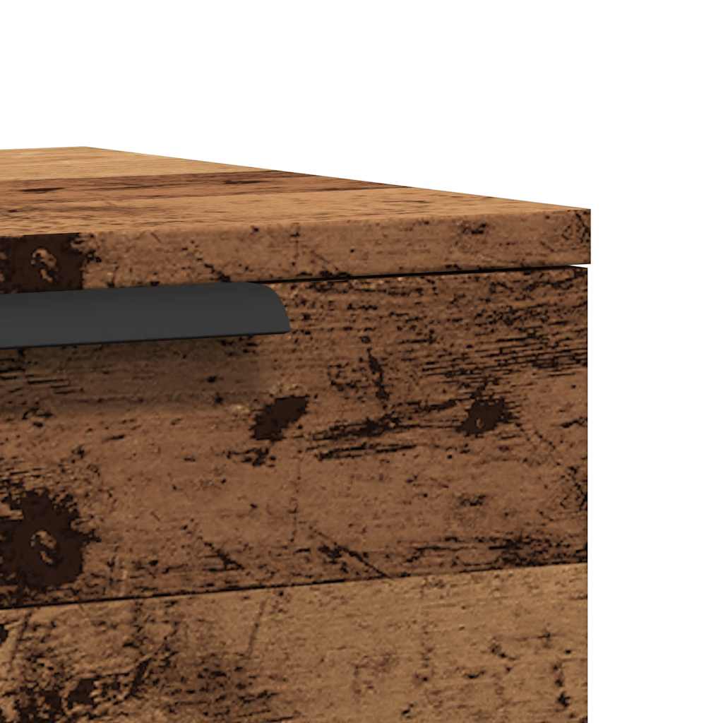 vidaXL Κομοδίνα 2 τεμ. Επιτοίχιο Όψη Παλαιού Ξύλου 34x30x20 εκ