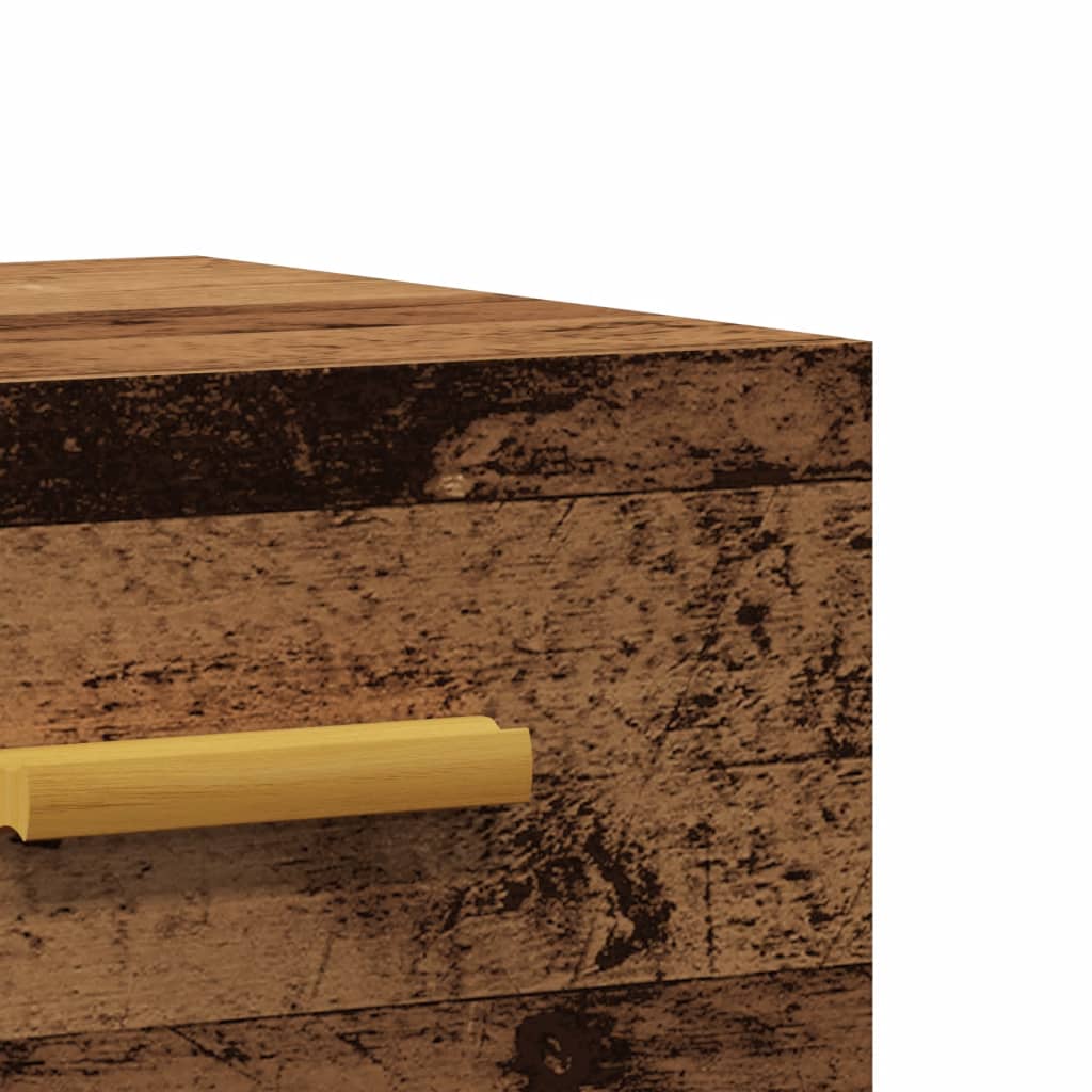 vidaXL Κομοδίνα 2 τεμ. Επιτοίχιο Όψη Παλαιού Ξύλου 35 x 35 x 20 εκ.