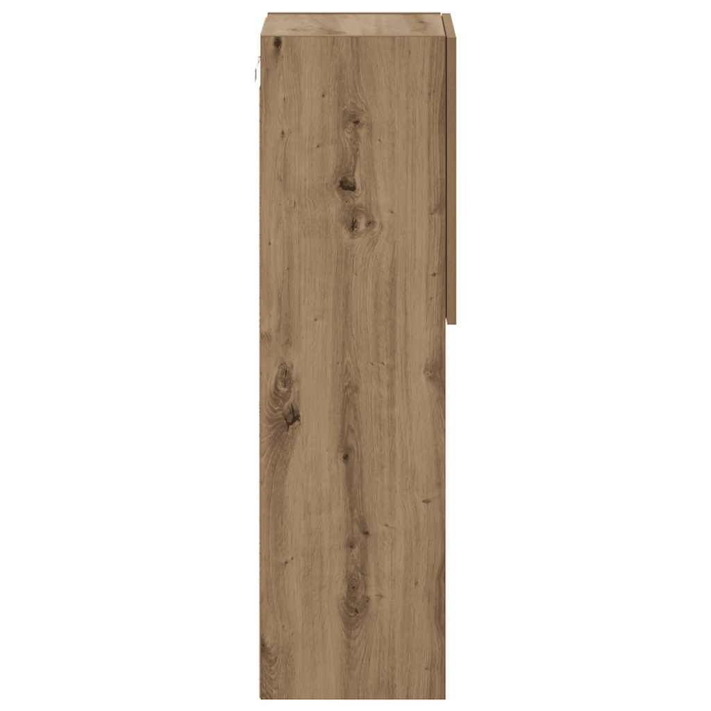 vidaXL Έπιπλα Τηλεόρασης με LED 2 τεμ. Αρτισιανή Δρυς 30,5x30x102 εκ.