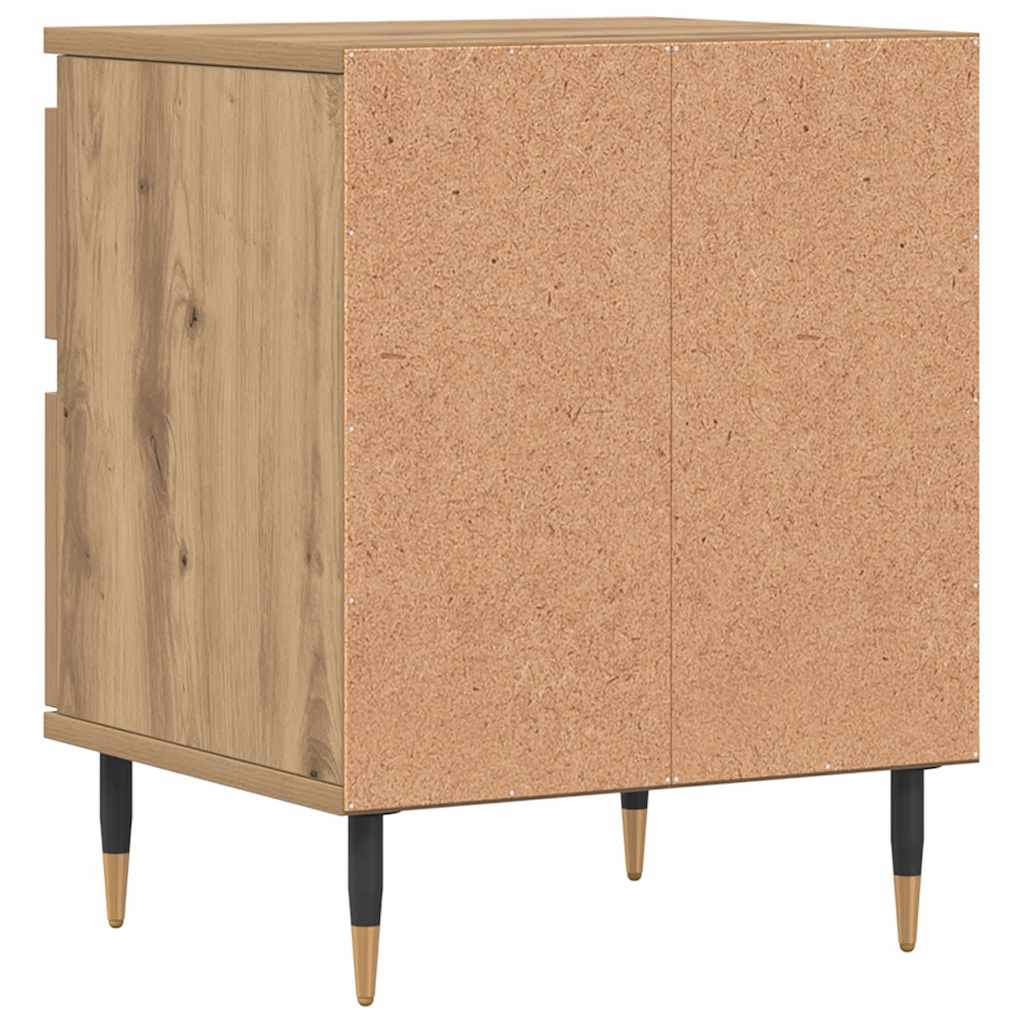 vidaXL Κομοδίνο τεχνίτης Δρυς 40x35x50 εκ. από Επεξεργασμένο Ξύλο