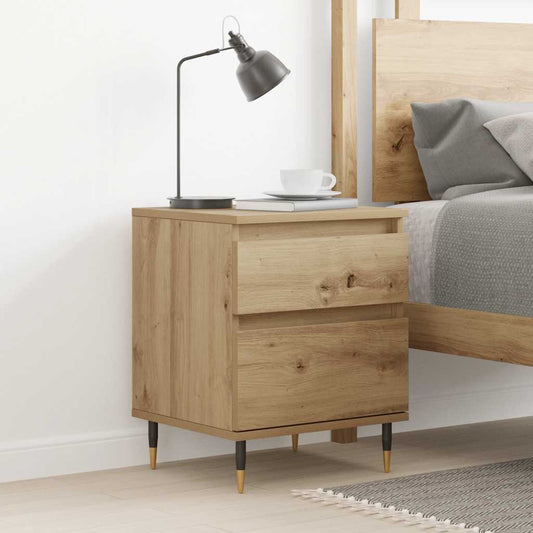vidaXL Κομοδίνο τεχνίτης Δρυς 40x35x50 εκ. από Επεξεργασμένο Ξύλο