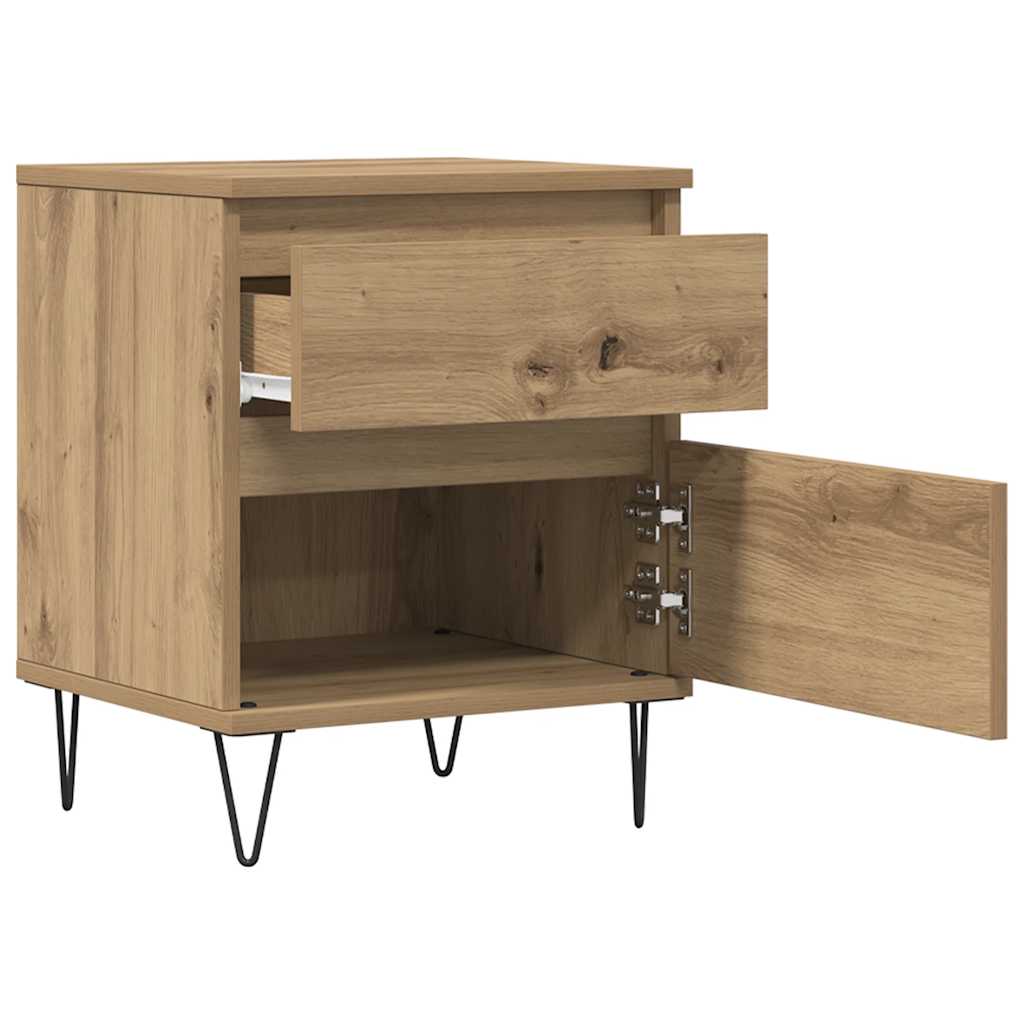 vidaXL Κομοδίνο τεχνίτης Δρυς 40x35x50 εκ. από Επεξεργασμένο Ξύλο