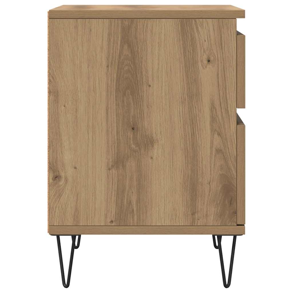 vidaXL Κομοδίνο τεχνίτης Δρυς 40x35x50 εκ. από Επεξεργασμένο Ξύλο