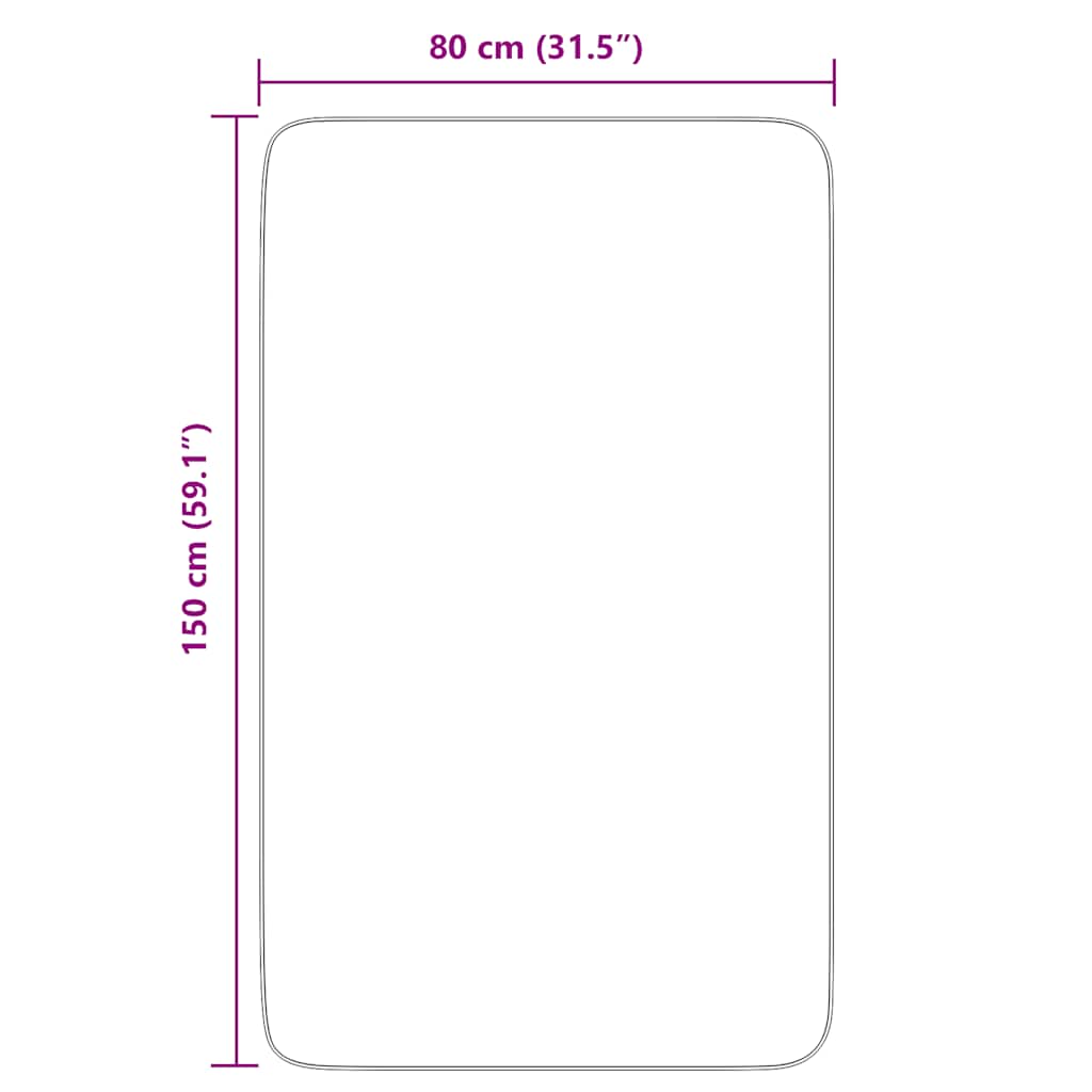 vidaXL Χαλί Shaggy με Ψηλό Πέλος NAVARRA Σκ. Ροζ 80x150 εκ.