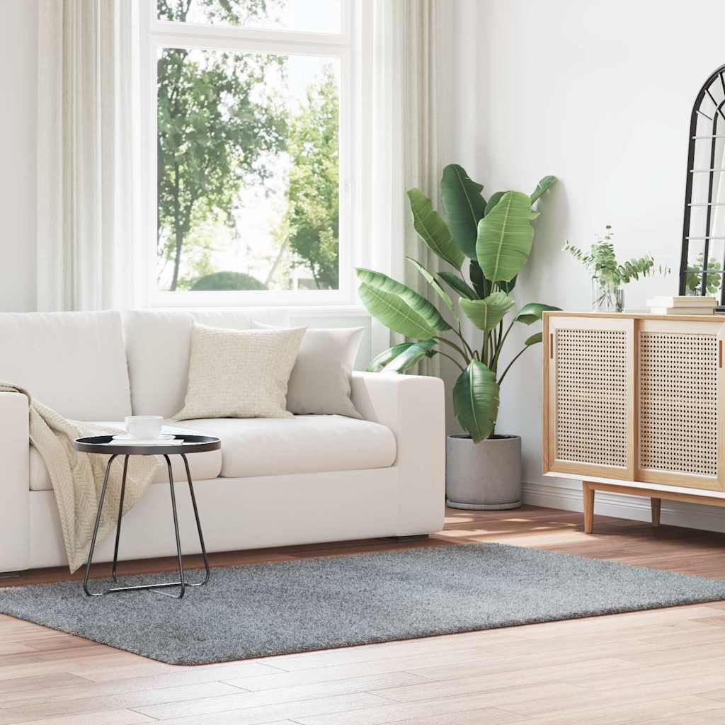 vidaXL Χαλί Shaggy με Ψηλό Πέλος NAVARRA Ανοιχτό Γκρι 130x200 εκ.