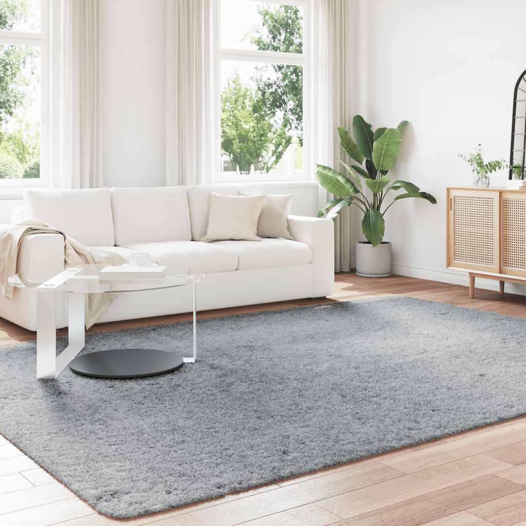 vidaXL Χαλί Shaggy με Ψηλό Πέλος NAVARRA Ανοιχτό Γκρι 240x340 εκ.