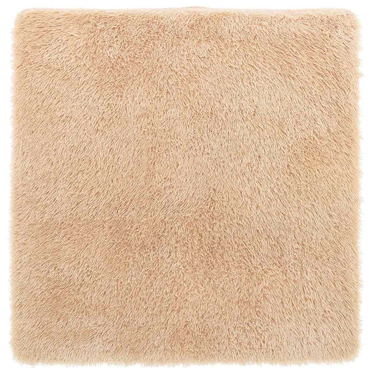 vidaXL Χαλί Shaggy με Ψηλό Πέλος NAVARRA Μπεζ 160x160 εκ. πολυεστέρας