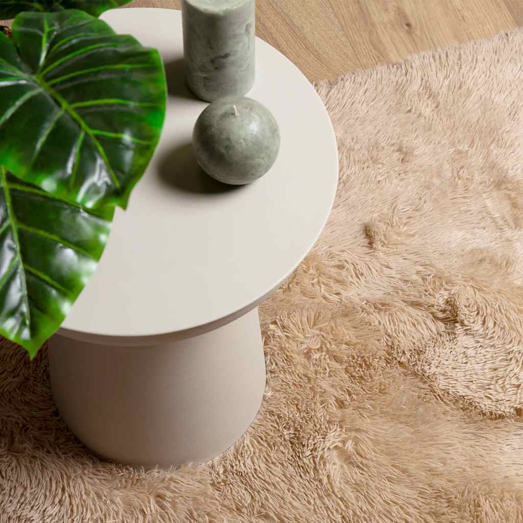 vidaXL Χαλί Shaggy με Ψηλό Πέλος NAVARRA Μπεζ 240x240 εκ. πολυεστέρας