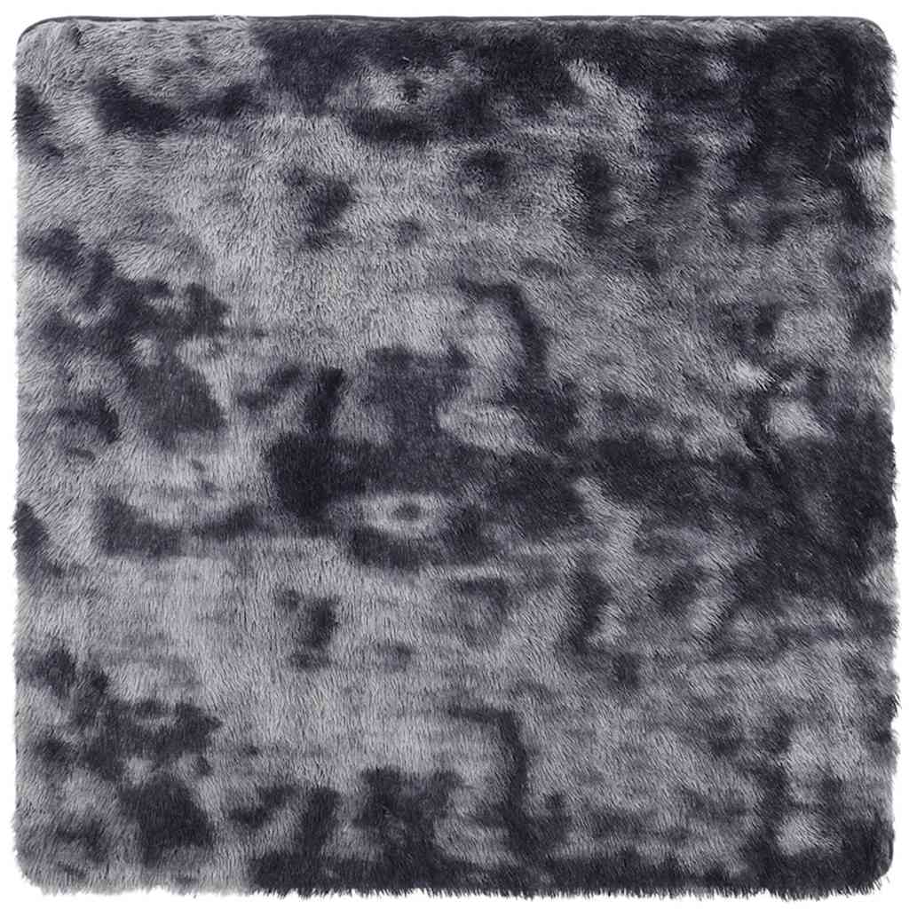 vidaXL Χαλί Shaggy με Ψηλό Πέλος NAVARRA Σκούρο Γκρι 240x240 εκ.