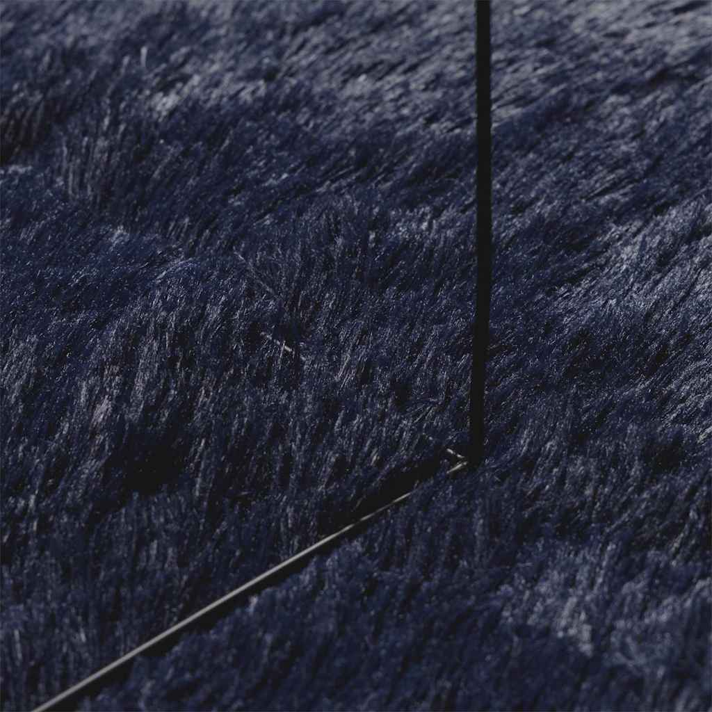 vidaXL Χαλί Shaggy με Ψηλό Πέλος NAVARRA Ναυτικό 240x240 εκ.