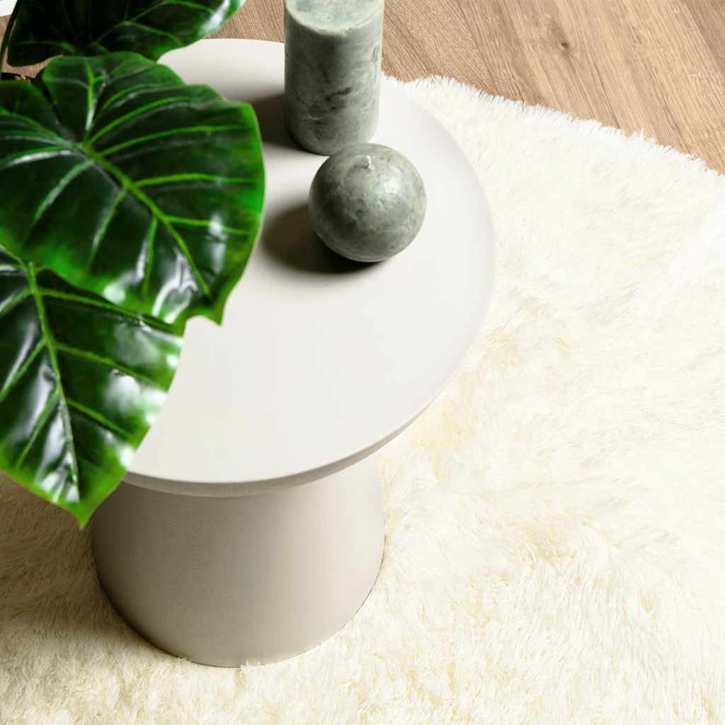 vidaXL Χαλί Shaggy με Ψηλό Πέλος NAVARRA Κρέμα 100x100 εκ. πολυεστέρας