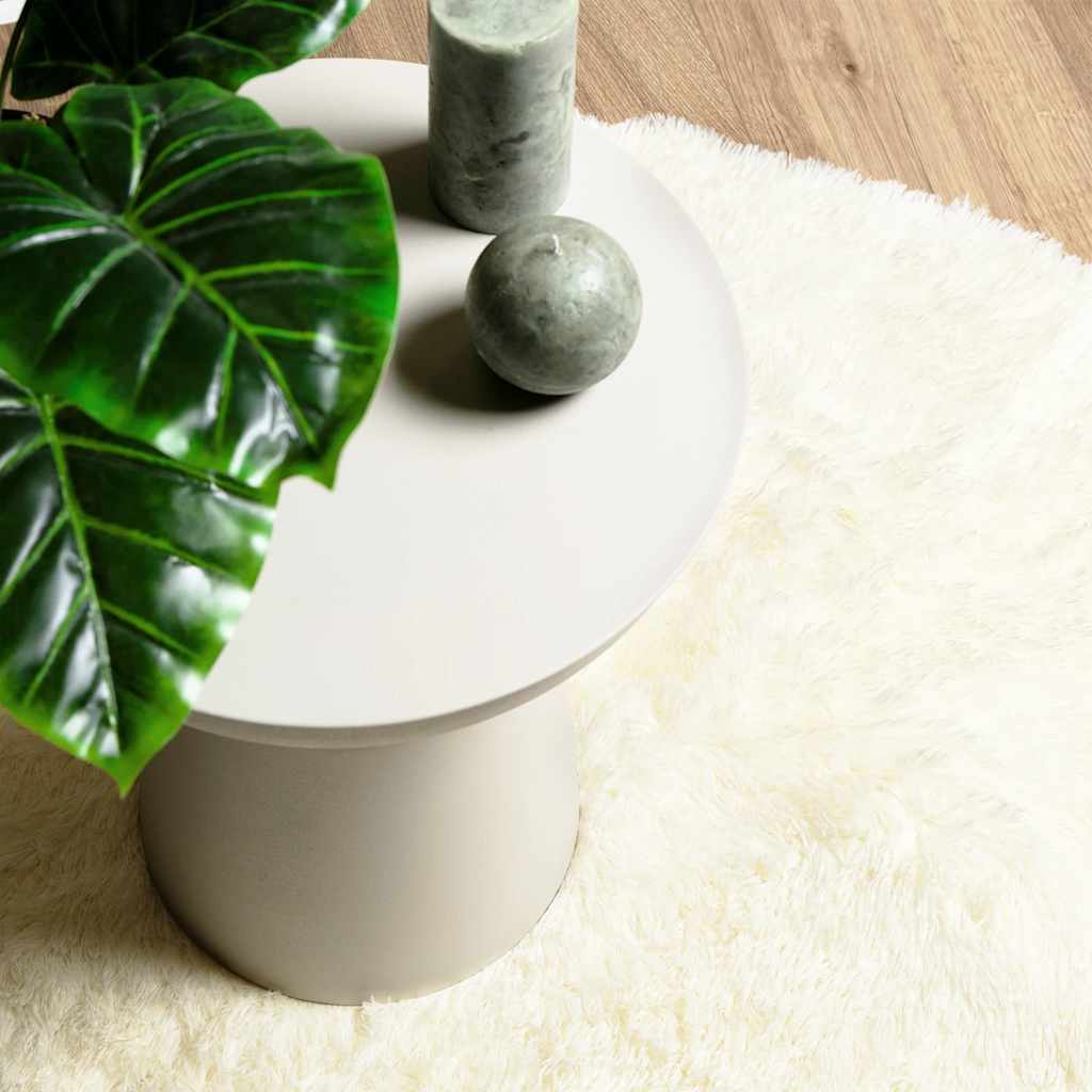 vidaXL Χαλί Shaggy με Ψηλό Πέλος NAVARRA Κρέμα 120x120 εκ. πολυεστέρας