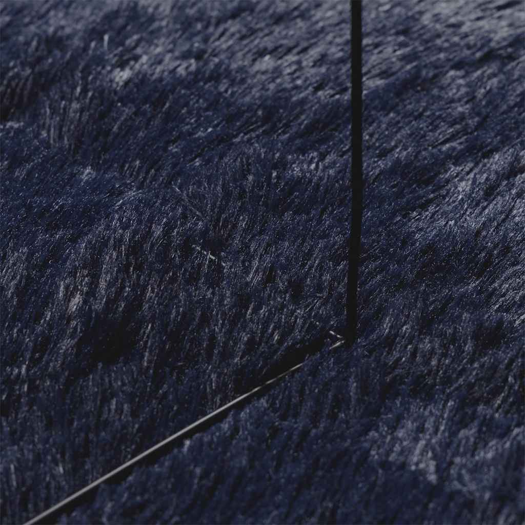 vidaXL Χαλί Shaggy με Ψηλό Πέλος NAVARRA Ναυτικό 120x120 εκ.