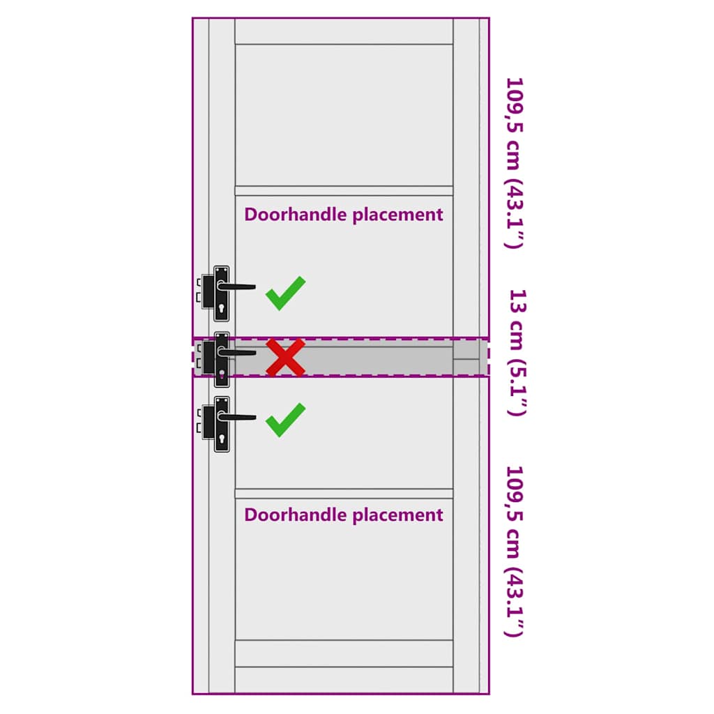 vidaXL Εσωτερική Πόρτα "ORKDAL" 83x232x4 cm Στερεό Ξύλο Πεύκου