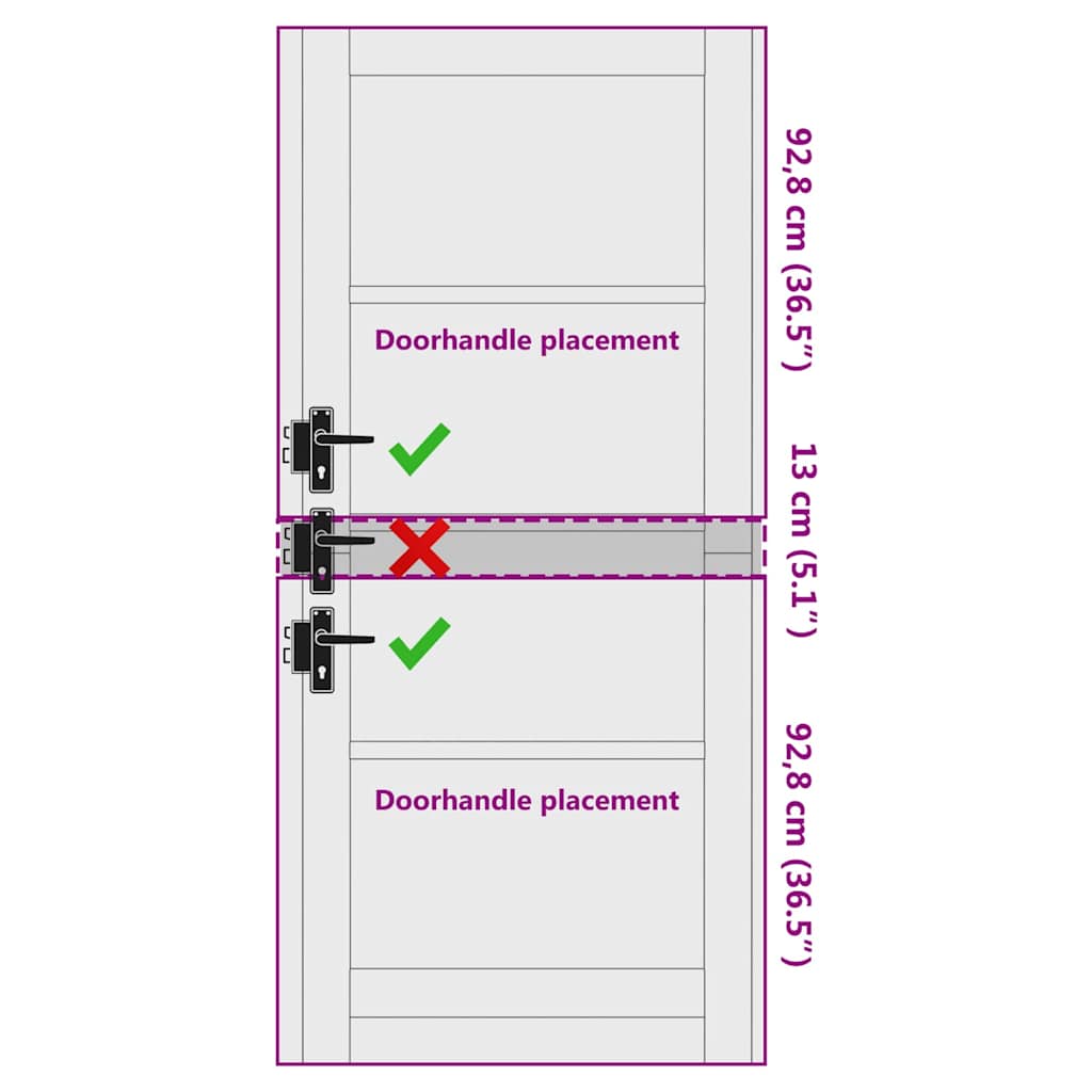 vidaXL Πόρτα Εσωτερικού Χώρου 'ORKDAL'86x198.5x4 εκ. Στερεού Ξύλου Πεύκου