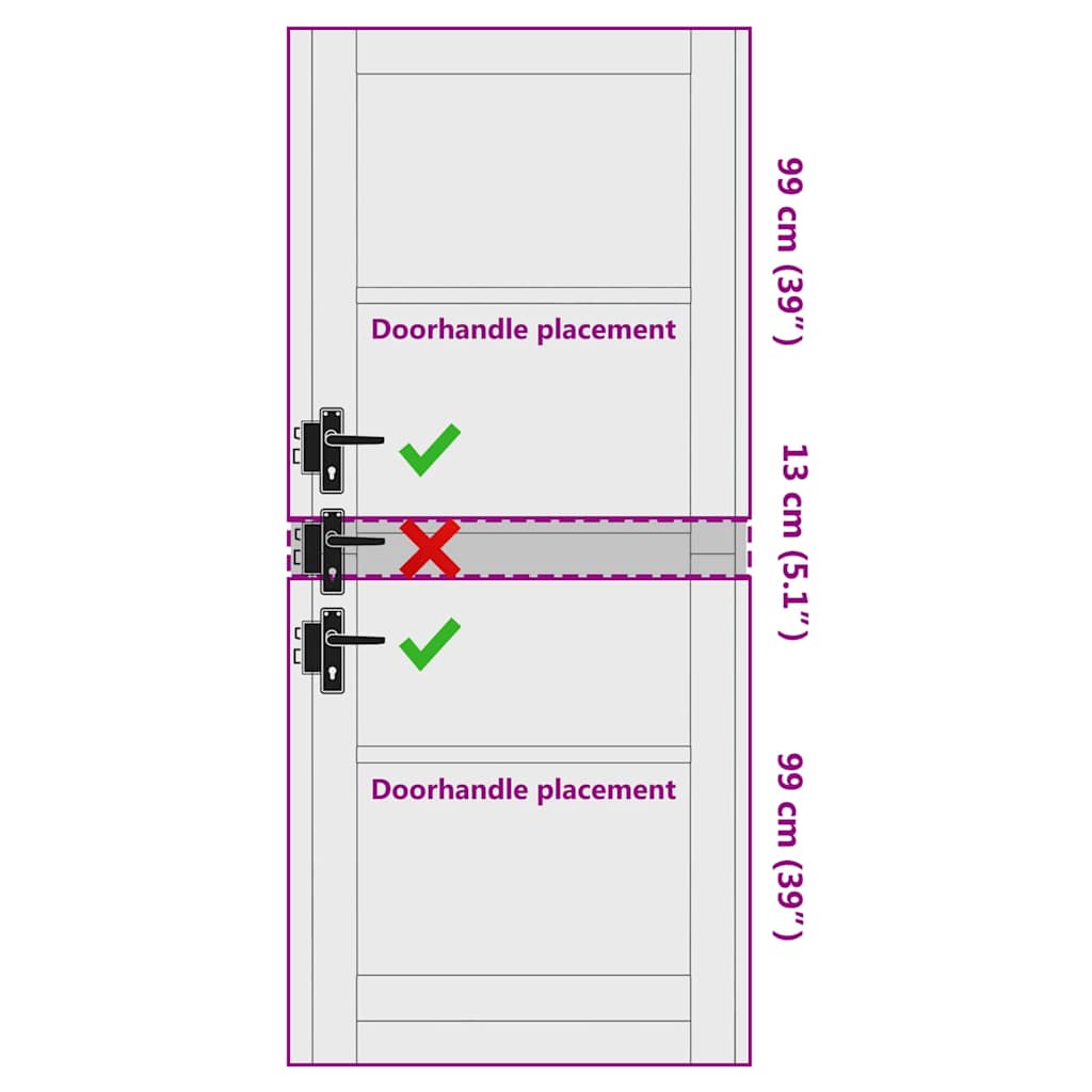 vidaXL Εσωτερική Πόρτα 'ORKDAL'86x211x4 εκ. Στερεό Ξύλο Πεύκου