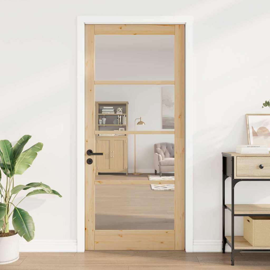 vidaXL Εσωτερική Πόρτα ORKDAL Καφέ 93 x 211 εκ.