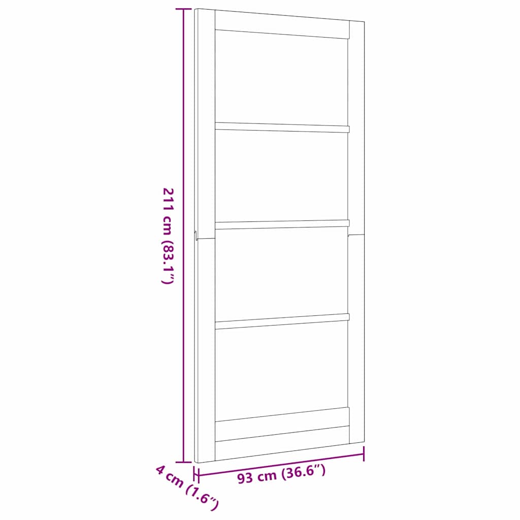 vidaXL Εσωτερική Πόρτα ORKDAL Λευκός Πρωταθλητής 93 x 211 εκ.