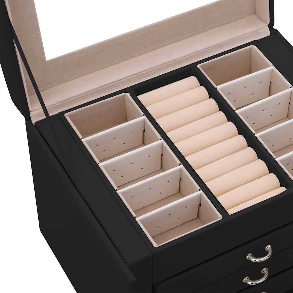 vidaXL Κοσμηματοθήκη 4 Επιπέδων καθρέφτη Κλειδώσιμο 22,5x17,5x16,5 εκ.