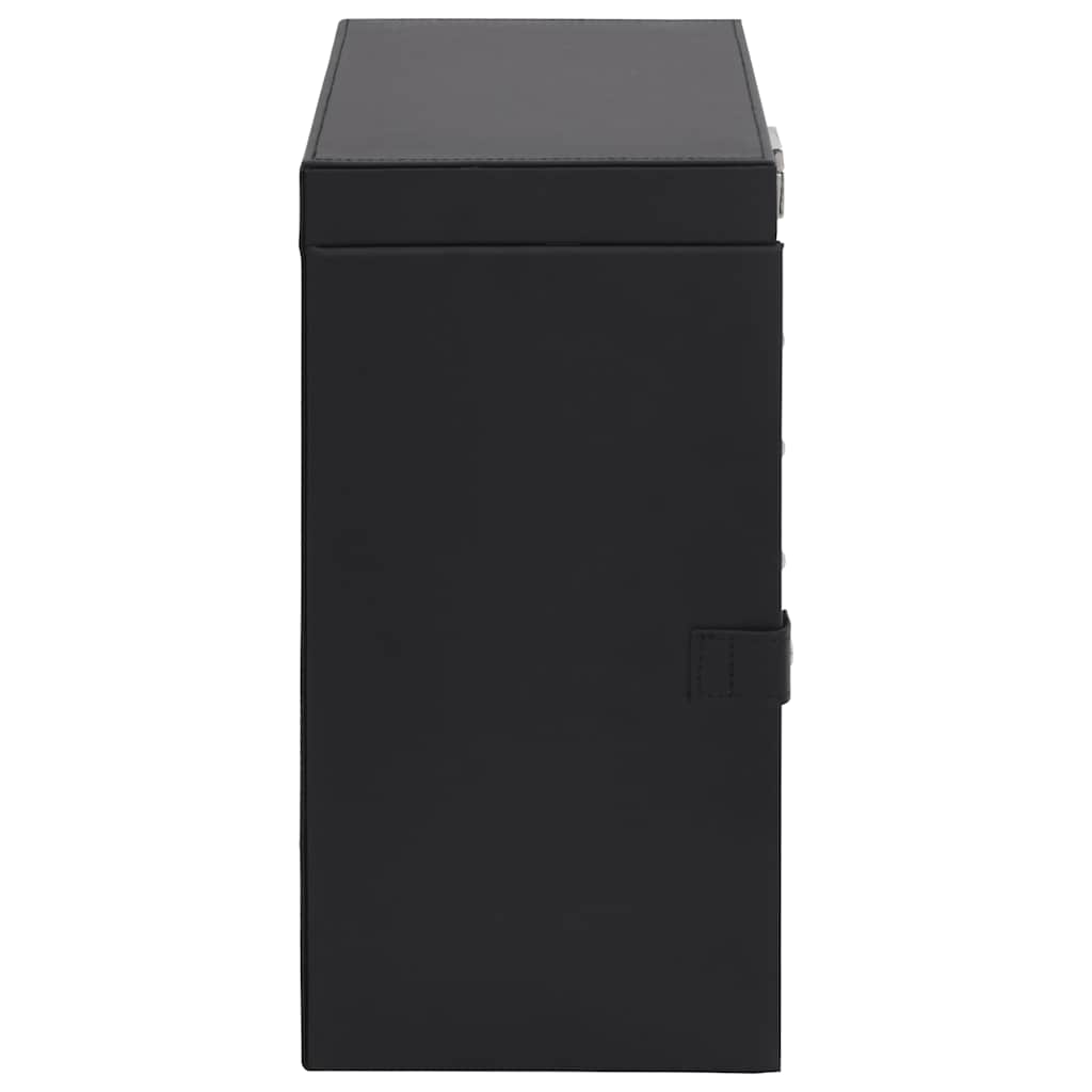 vidaXL Κοσμηματοθήκη 6 Επιπέδων με καθρέφτη Κλειδώσιμο Μαύρο