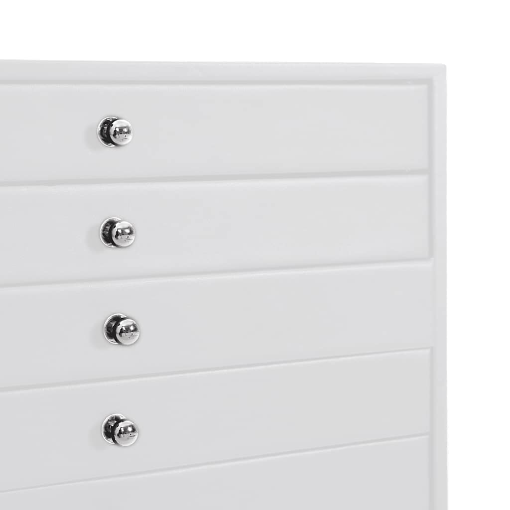 vidaXL Κουτί Κοσμημάτων 10 Επιπέδων με Θήκες Ρολογιών Λευκό 29x20,5x40,5 εκ.