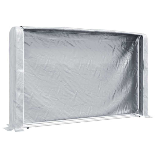 vidaXL Ράφι για καυσόξυλα με κάλυμμα βροχής Γαλβανισμένος χάλυβας