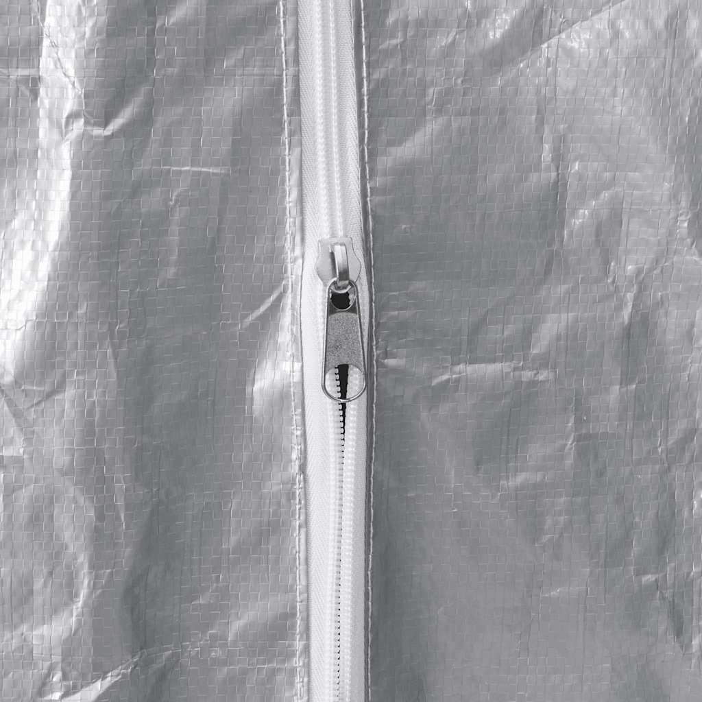 vidaXL Ράφι για καυσόξυλα με κάλυμμα βροχής Γαλβανισμένος χάλυβας