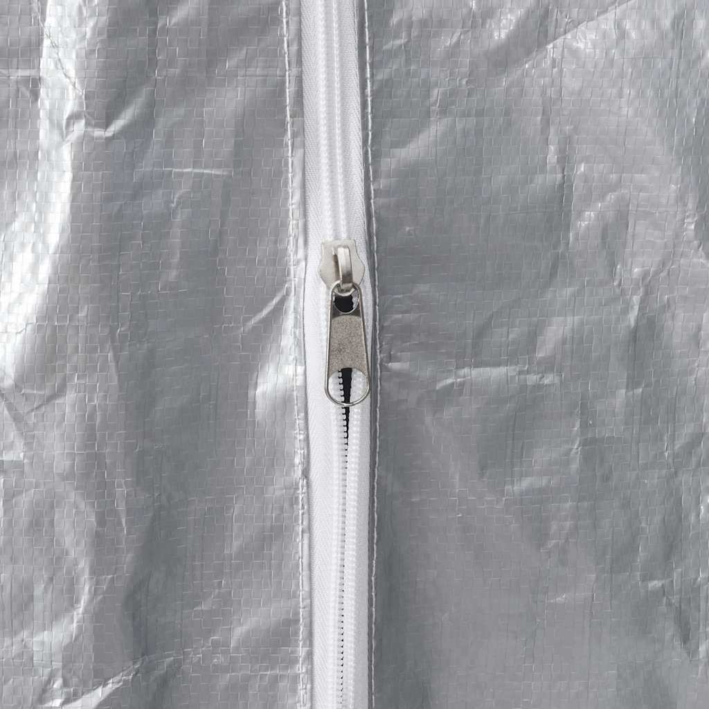 vidaXL Ράφι για καυσόξυλα με κάλυμμα βροχής Γαλβανισμένος χάλυβας