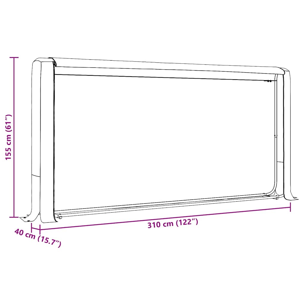 vidaXL Ράφι για καυσόξυλα με κάλυμμα βροχής Γαλβανισμένος χάλυβας