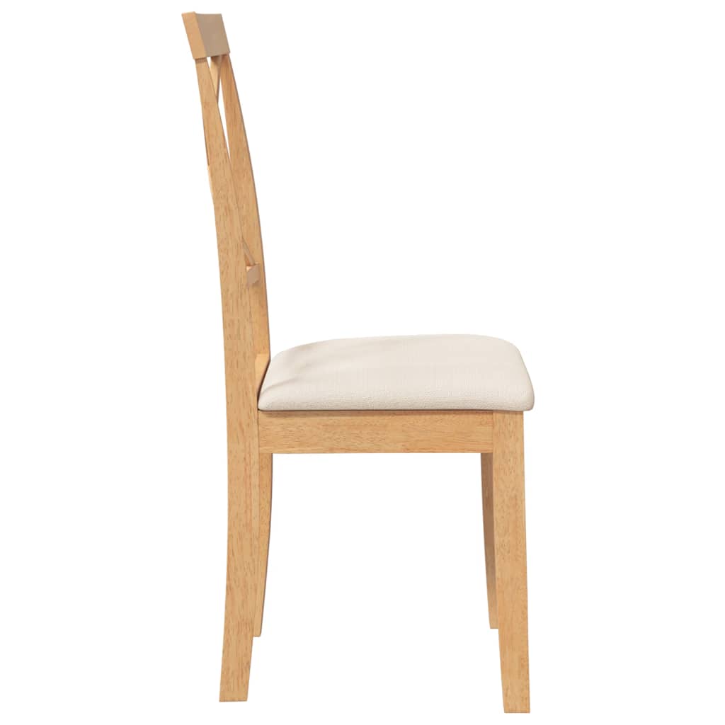 vidaXL Καρέκλες τραπεζαρίας με μαξιλάρια 2 τεμάχια από μασίφ ξύλο