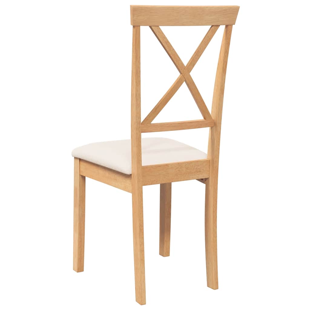 vidaXL Καρέκλες τραπεζαρίας με μαξιλάρια 2 τεμάχια από μασίφ ξύλο