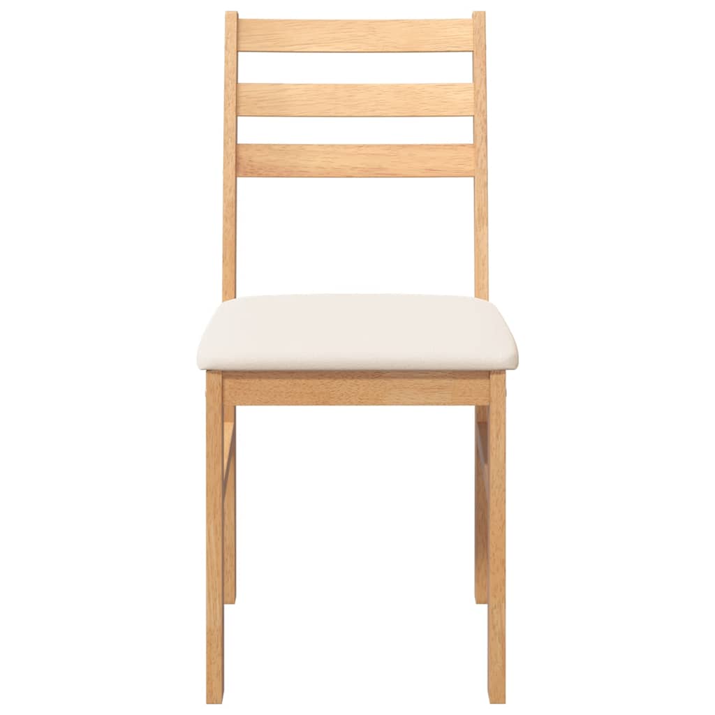 vidaXL Καρέκλες τραπεζαρίας με μαξιλάρια 2 τεμάχια από μασίφ ξύλο