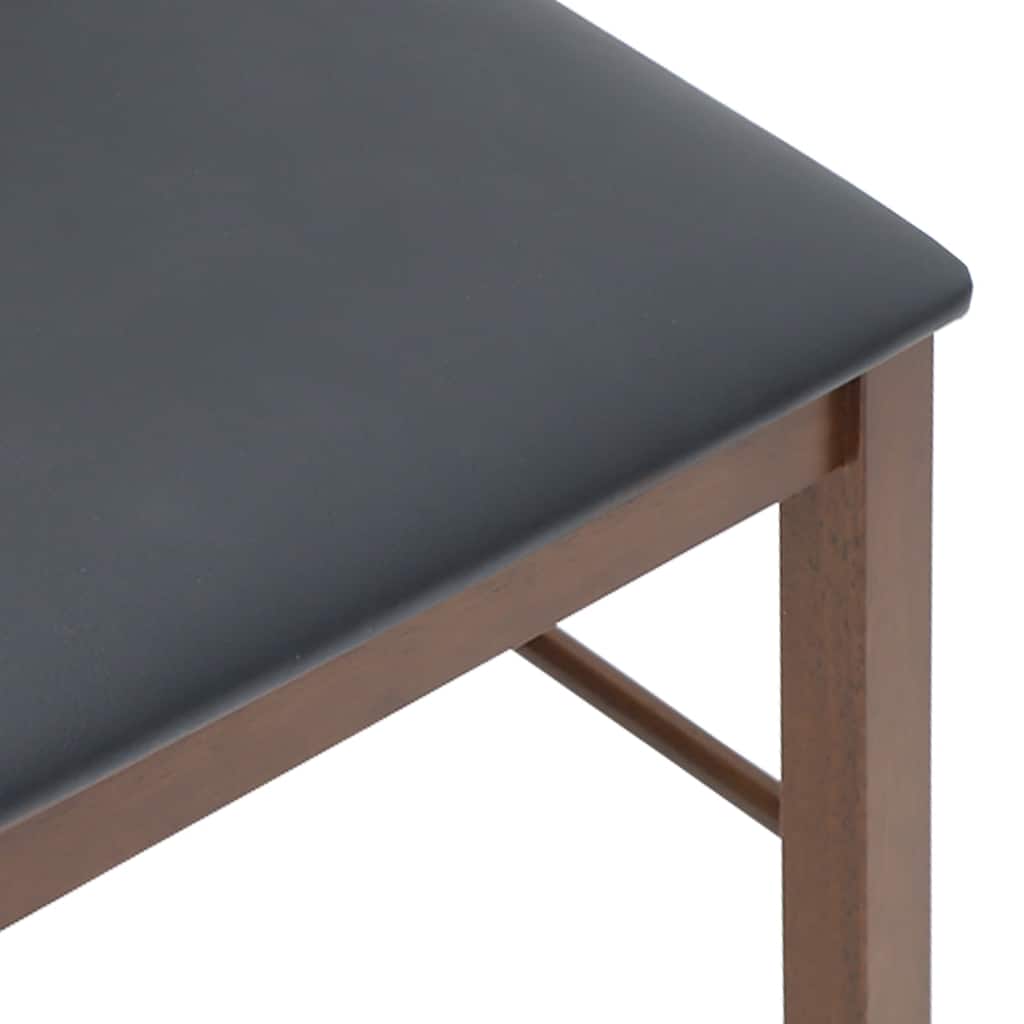 vidaXL Καρέκλες τραπεζαρίας με μαξιλάρια 2 τεμάχια Καφέ μασίφ ξύλο