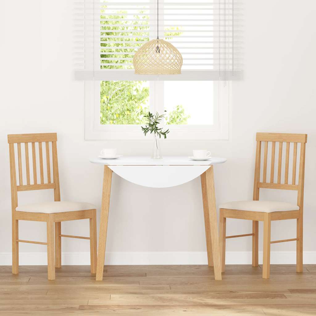 vidaXL Καρέκλες τραπεζαρίας με μαξιλάρια 2 τεμάχια από μασίφ ξύλο