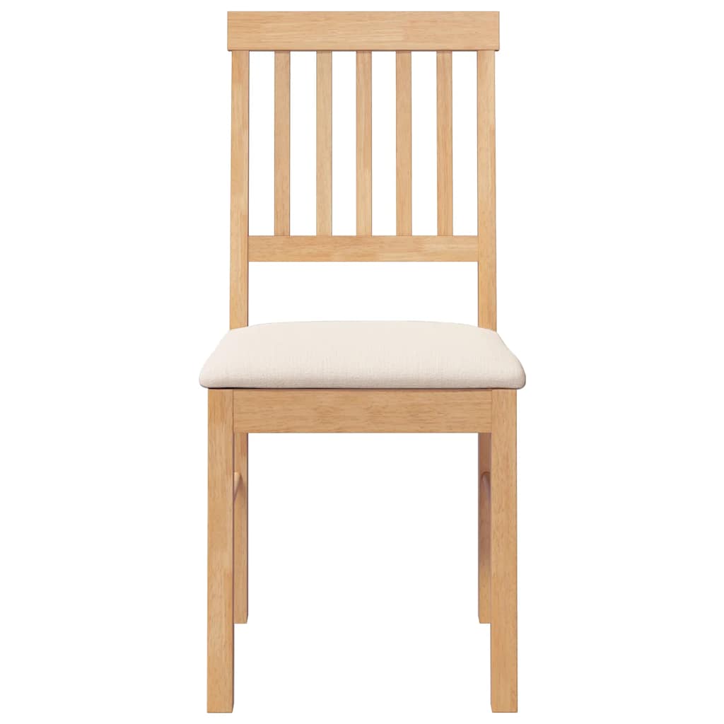 vidaXL Καρέκλες τραπεζαρίας με μαξιλάρια 2 τεμάχια από μασίφ ξύλο