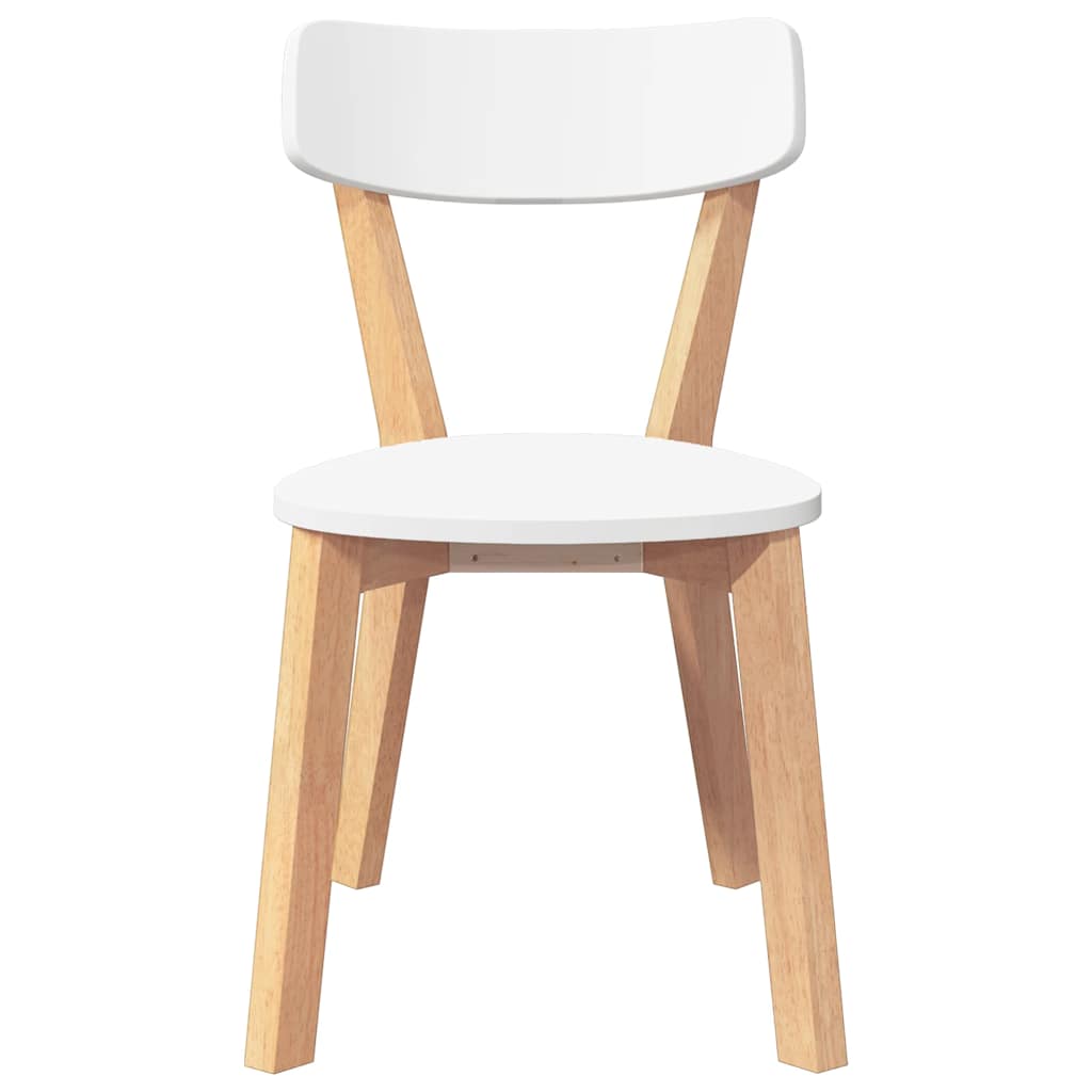 vidaXL Καρέκλες τραπεζαρίας 2 τεμάχια από μασίφ ξύλο καουτσούκ