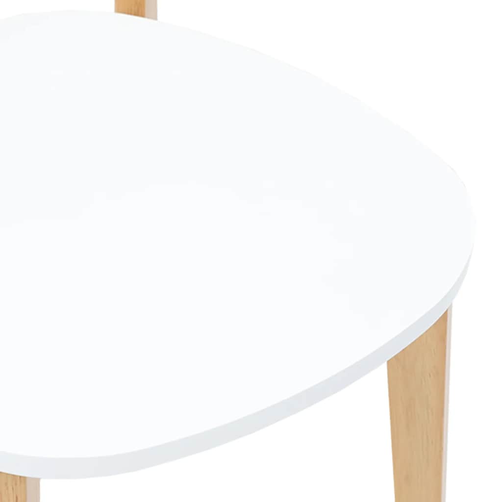 vidaXL Καρέκλες τραπεζαρίας 2 τεμάχια από μασίφ ξύλο καουτσούκ