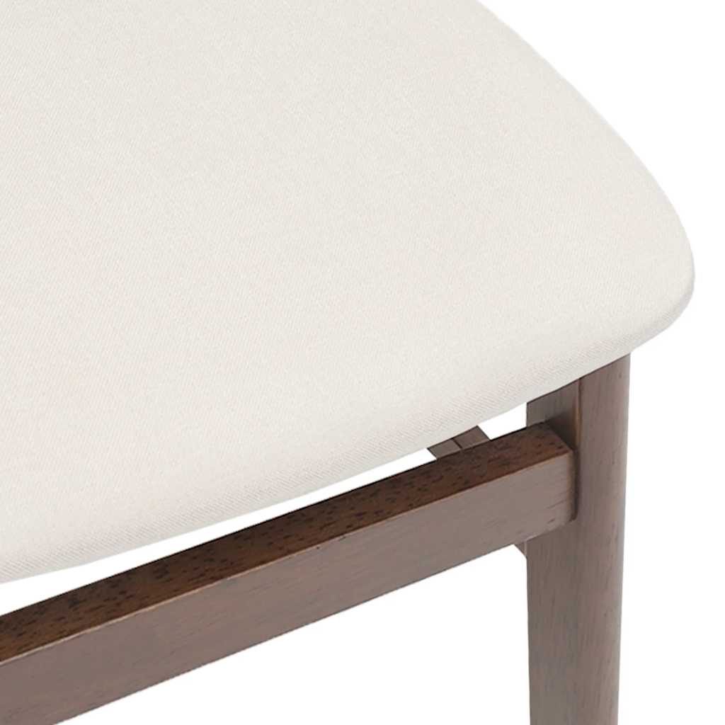 vidaXL Καρέκλες τραπεζαρίας με μαξιλάρια 2 τεμάχια Καφέ μασίφ ξύλο