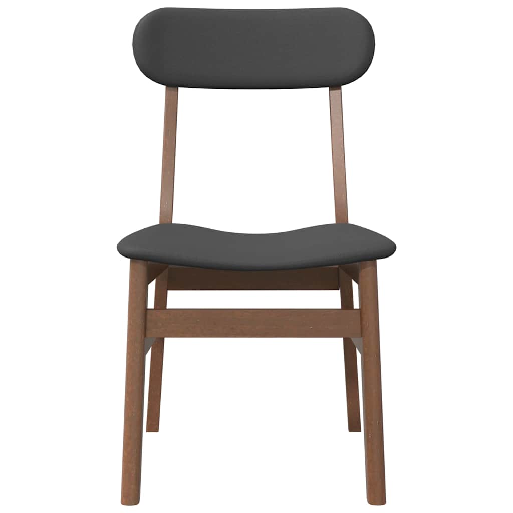 vidaXL Καρέκλες τραπεζαρίας με μαξιλάρια 2 τεμάχια Καφέ μασίφ ξύλο