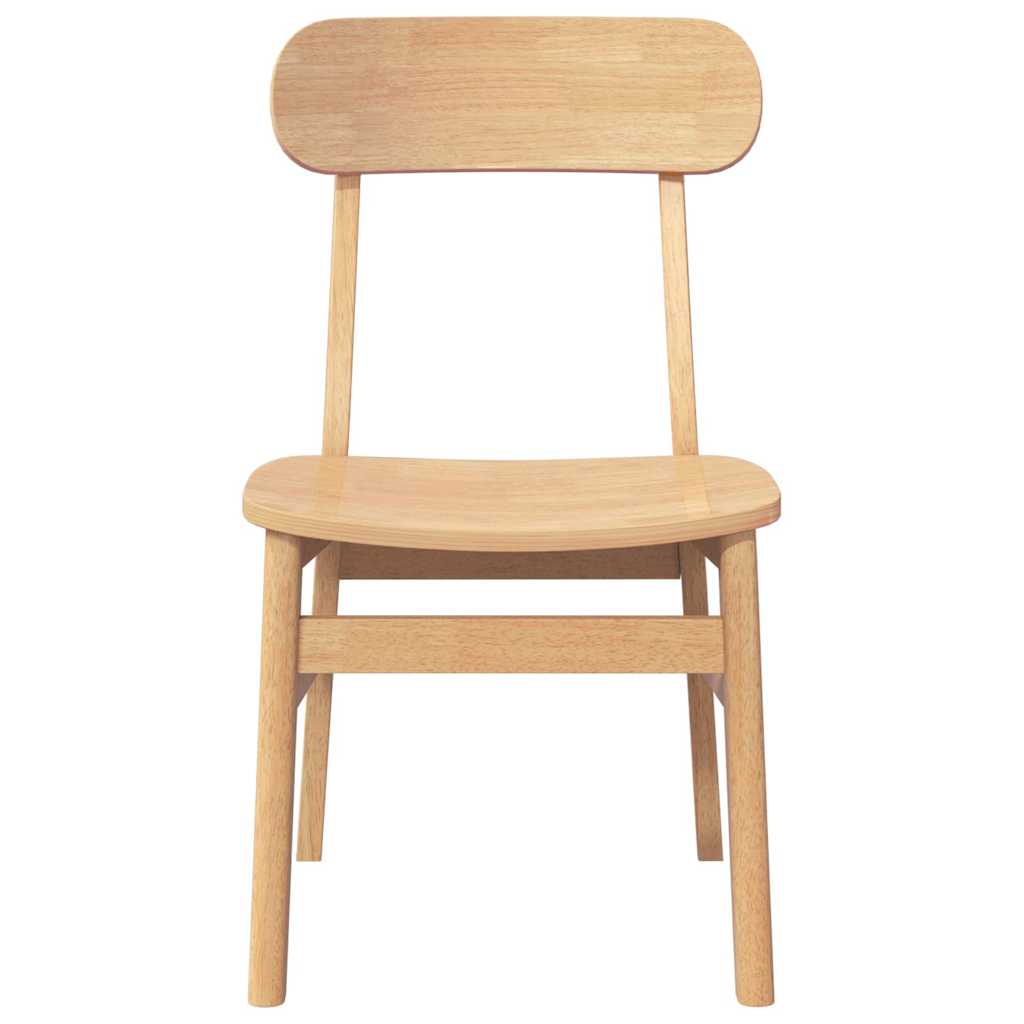 vidaXL Καρέκλες τραπεζαρίας 2 τεμάχια από μασίφ ξύλο καουτσούκ