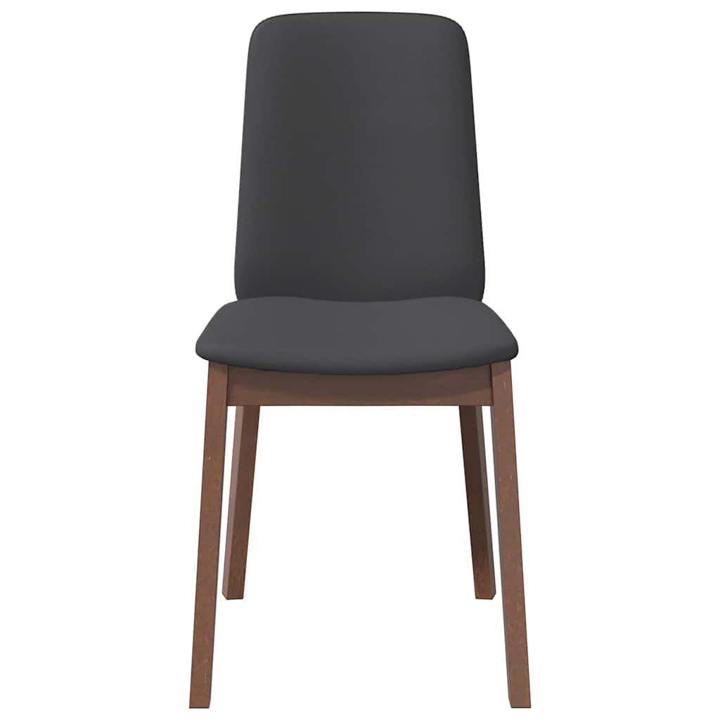 vidaXL Καρέκλες τραπεζαρίας με μαξιλάρια 2 τεμάχια Καφέ μασίφ ξύλο