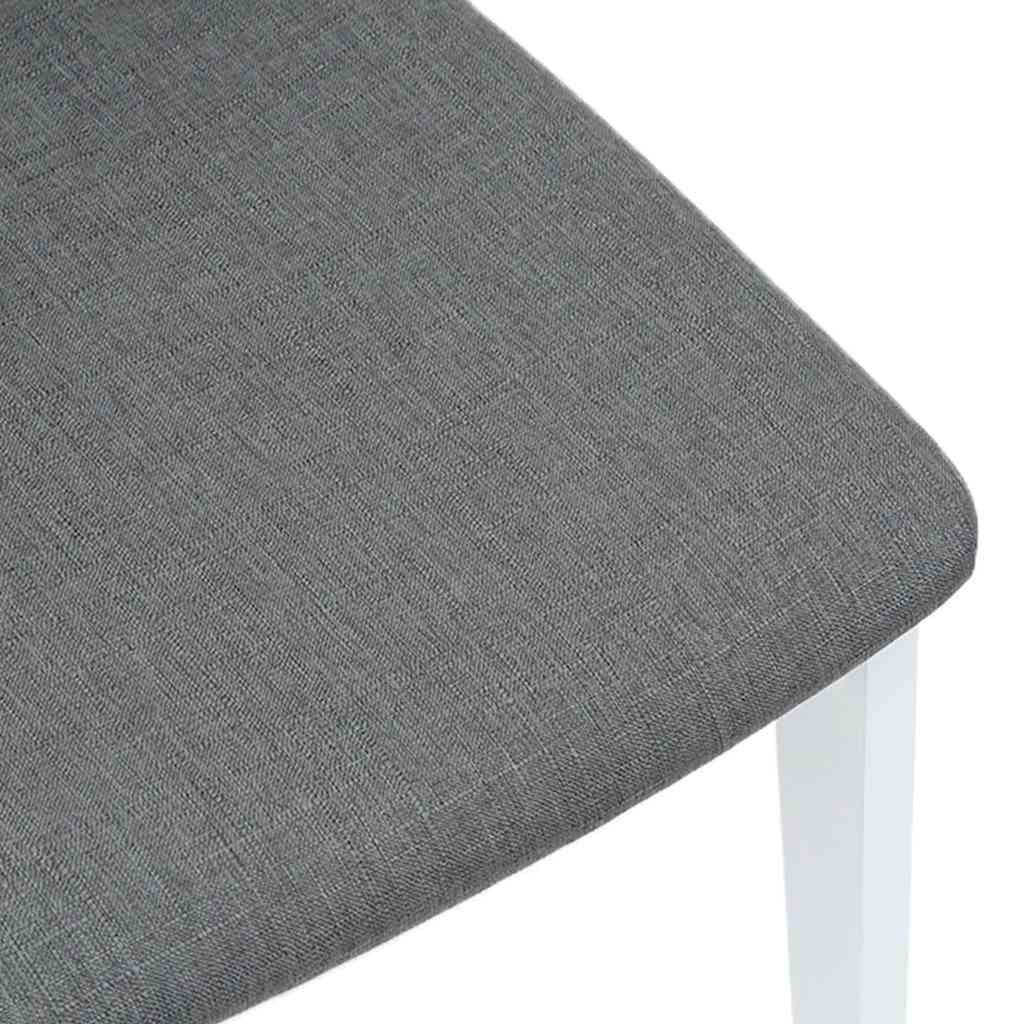 vidaXL Καρέκλες τραπεζαρίας με μαξιλάρια 2 τεμάχια Λευκό μασίφ ξύλο